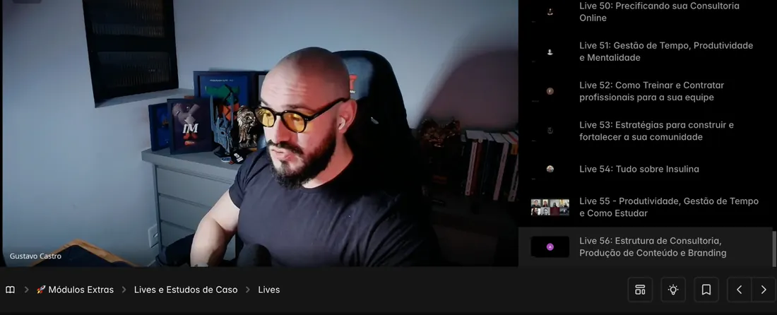 Encontros semanais ao vivo